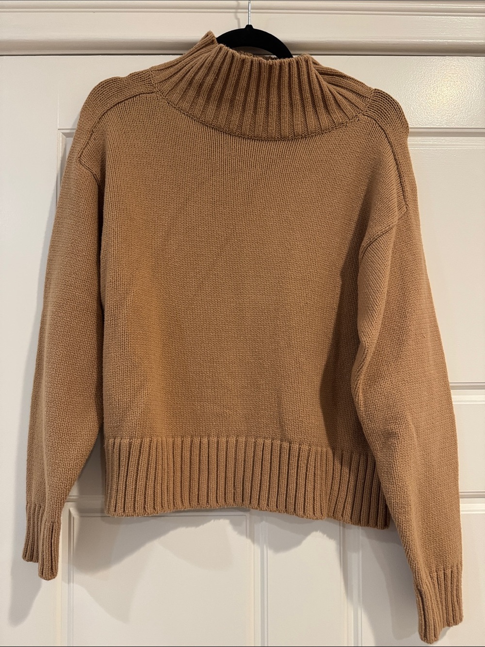 Ann Taylor Camel Ribbed Turtleneck Sweater - Women